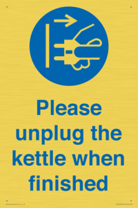 Please unplug the kettle when finished